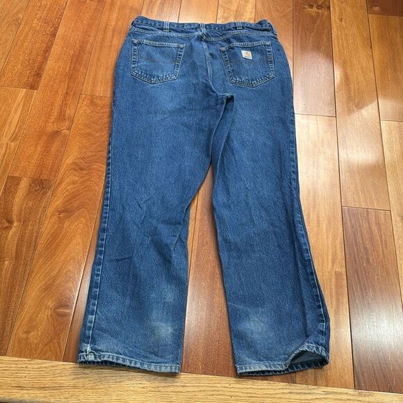 Carhartt Blue Men’s Denim Relaxed Jeans, Size 36x32 - Picture 4 of 11